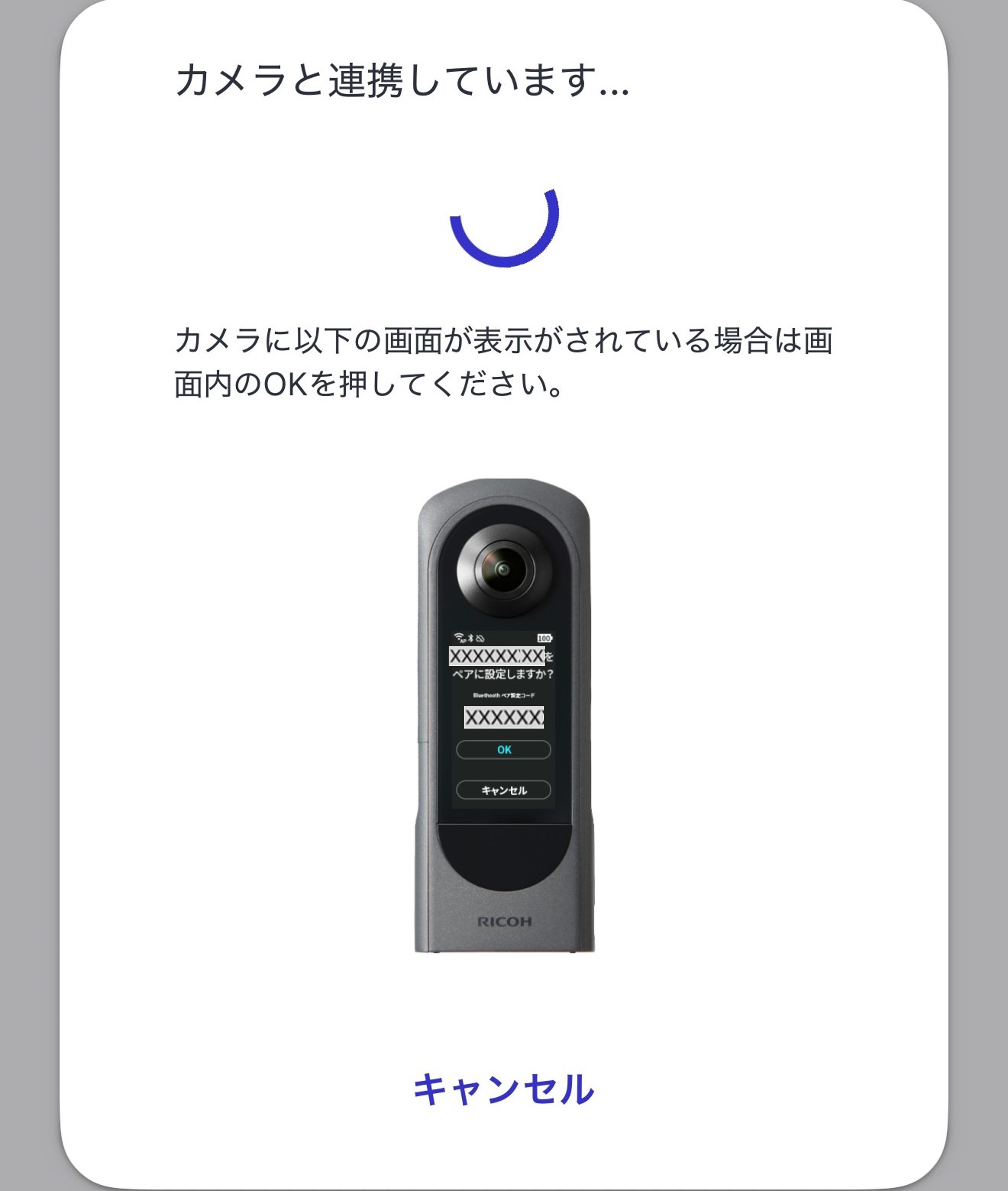 マニュアル > THETA X > クラウド連携完了後自動アップロードを設定